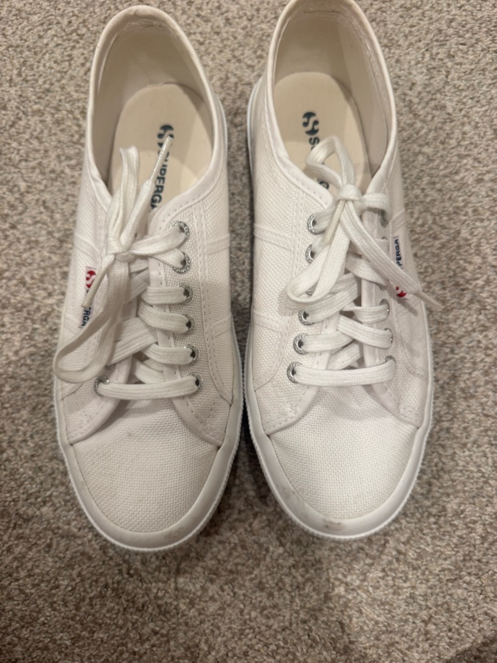 Superga Women’s White Low-Top Canvas Sneakers size 9 - Picture 5 of 6